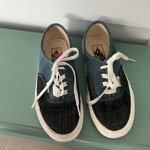 Vans Kids Blue and Black Denim Sneakers